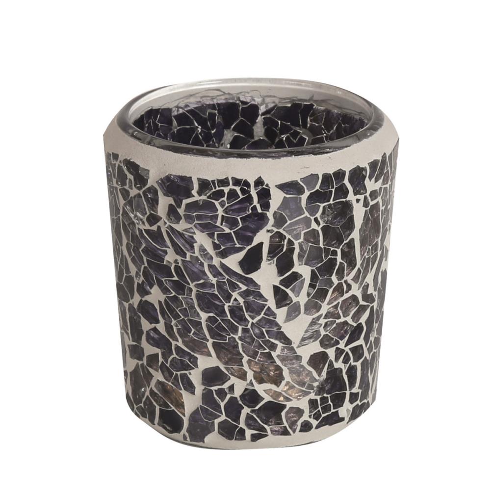 Aroma Black & Gold Crackle Tealight & Votive Holder £4.49